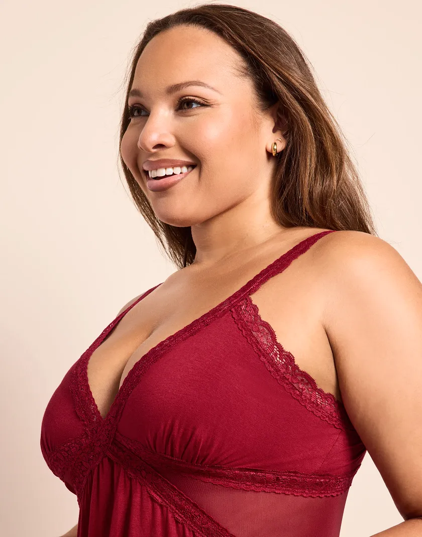 LenaMarie Dark Red sleepwear bundle Model 7