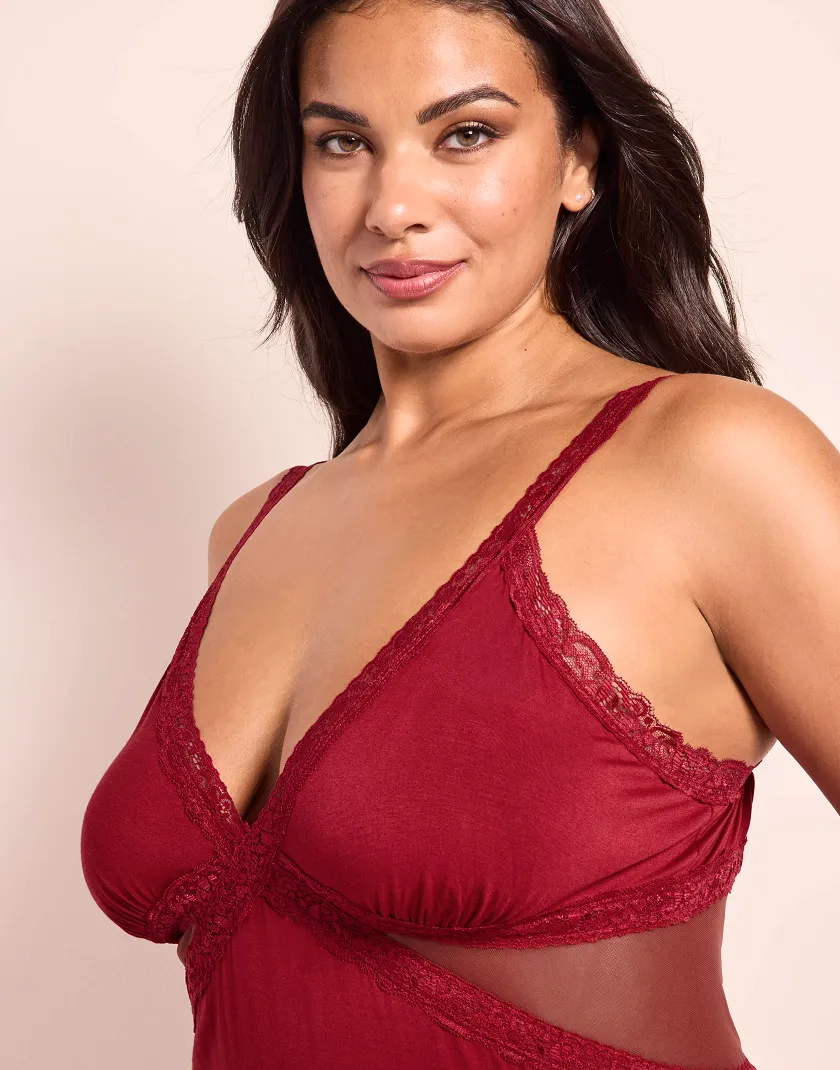 Primrose1 C1 Dark Red sleepwear bundle Model 6