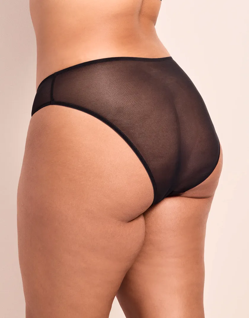 Jet Black Naima Bikini Panty Model 3