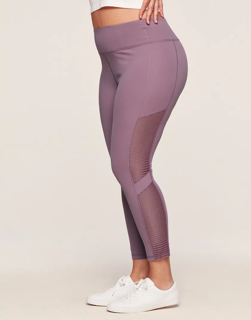 Cali Stripe Mesh Dark Purple Plus activewear bundle Model 2