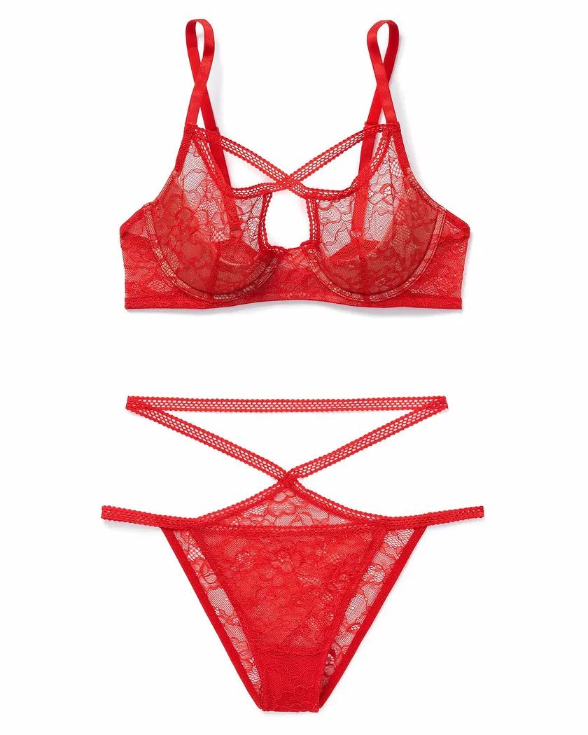 Darla Dark Red 2 Unlined bra bundle Still 2