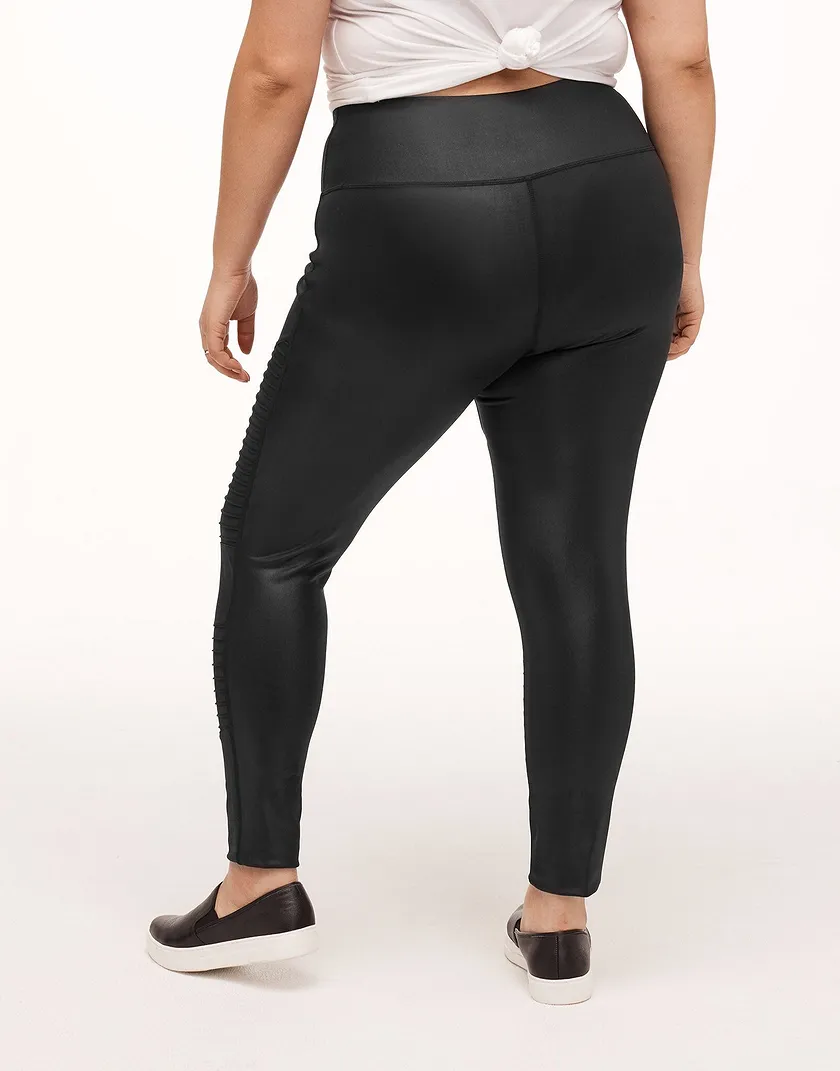 Mia Moto Legging Dark Black Plus legwear bundle Model 5