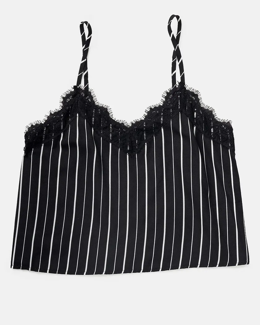 Little Rock Cami Stripe Black tops bundle Still 1