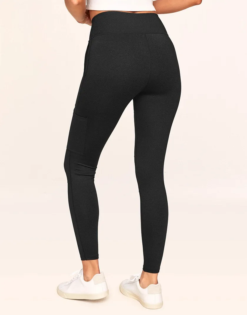 Haley Heathered Cargo Legging Black activewear bundle Model 6