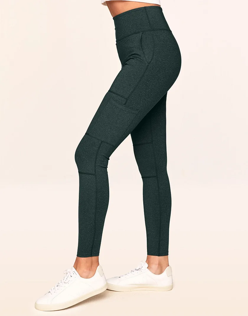 Haley Heathered Cargo Legging Green activewear bundle Model 6