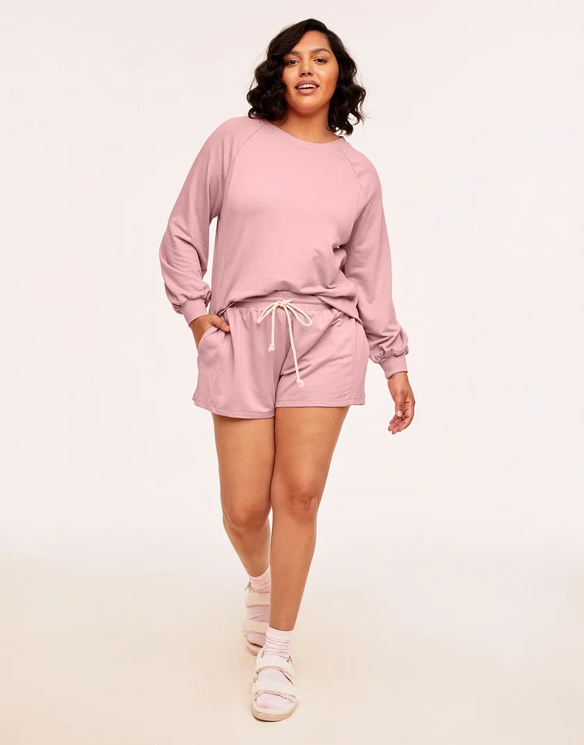 Floral City Sweater Plus Medium Pink Plus tops bundle Model 1