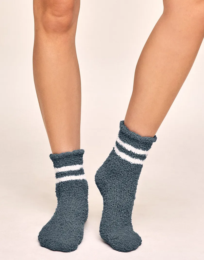 Fuzzy Tube Sock Gray legwear bundle Model 1