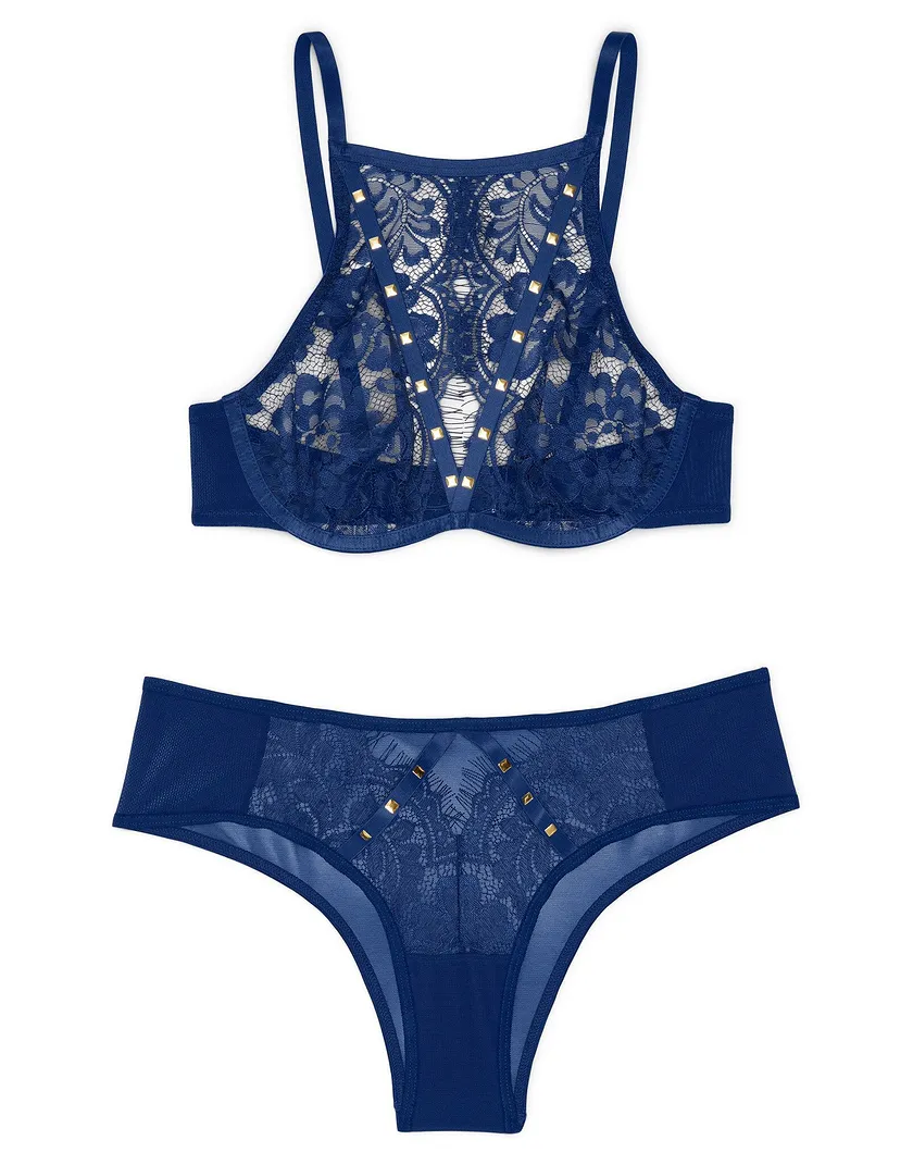 Emmeline Dark Blue 2 Unlined bra bundle Still 1