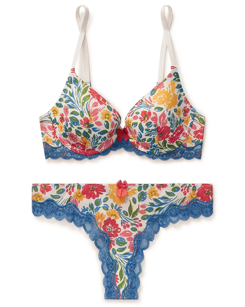 Kati Floral White 6 Lightly Lined bra bundle Still 1