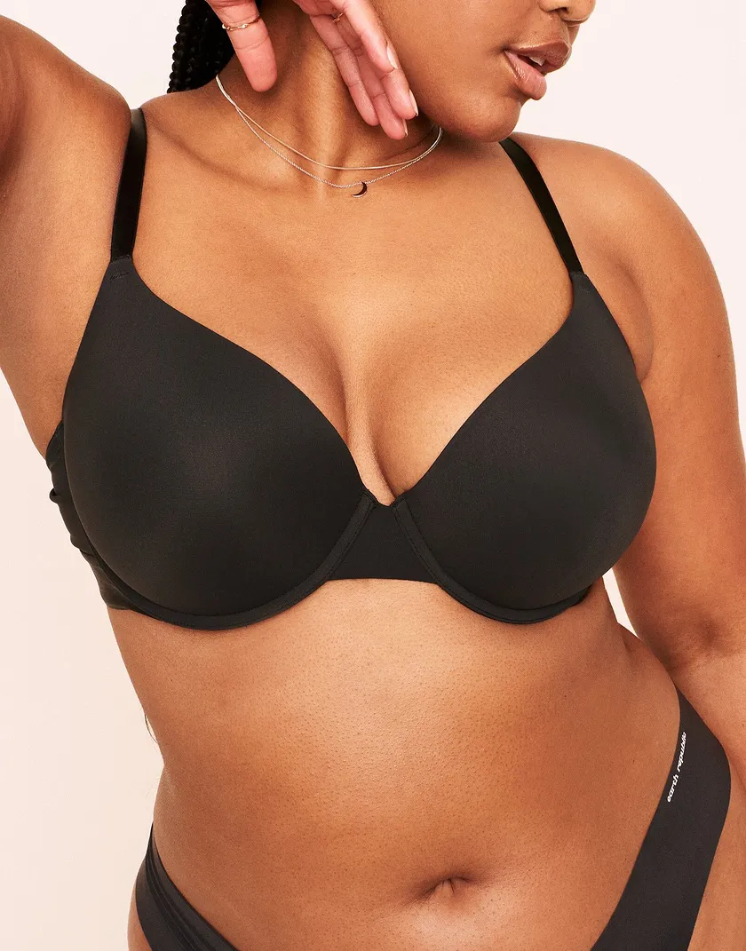 Jordyn Plunge Push Up Bra Black Plus Push Up bra bundle Model 2