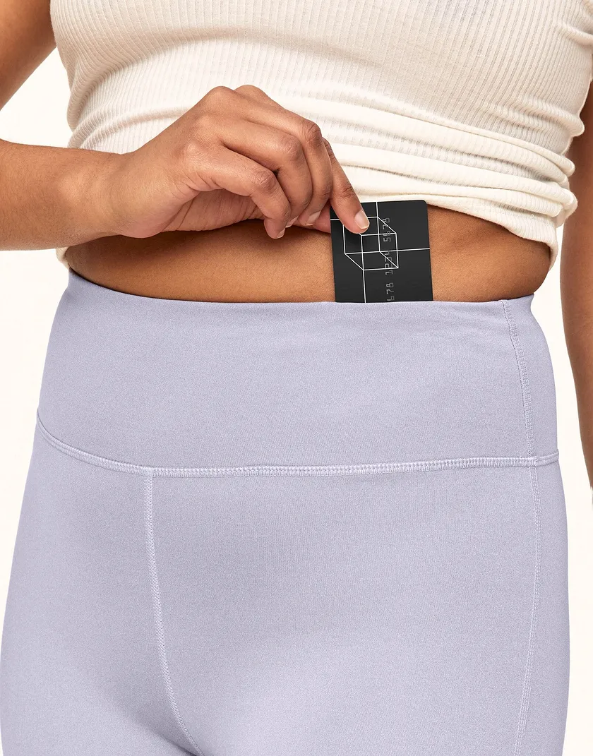 Haley Heathered Crop Purple activewear bundle Model 4