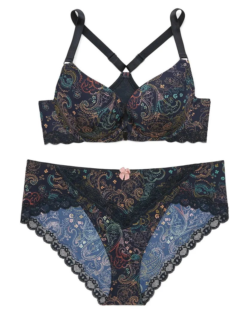 Alexis Paisley Gray 2 Lightly Lined bra bundle Still 1