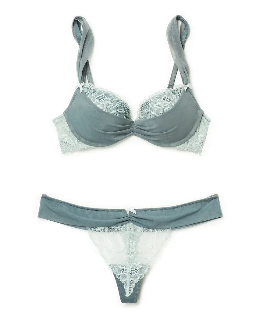 Clairabelle Medium Gray 2 Push Up bra bundle Still 3