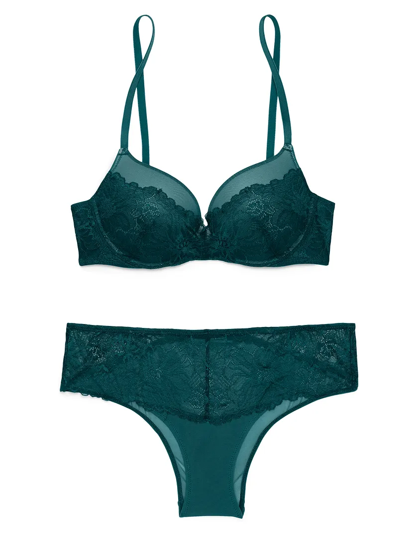 Cyla Dark Green 2 Push Up bra bundle Still 3