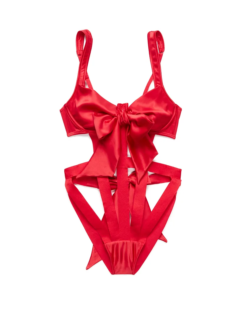 Ivana Dark Red Unlined lingerie bundle Still 2
