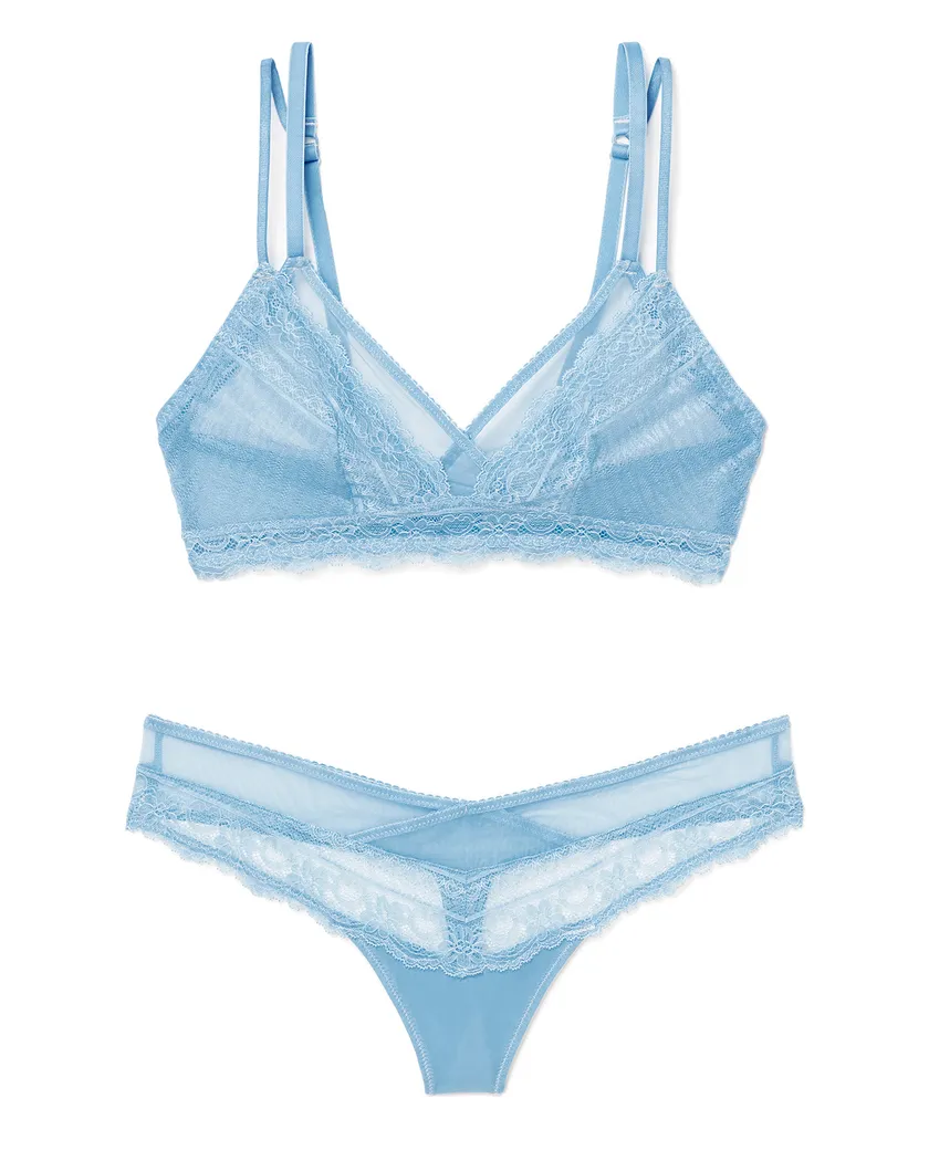 Mindi Medium Blue 2 Unlined bra bundle Still 5