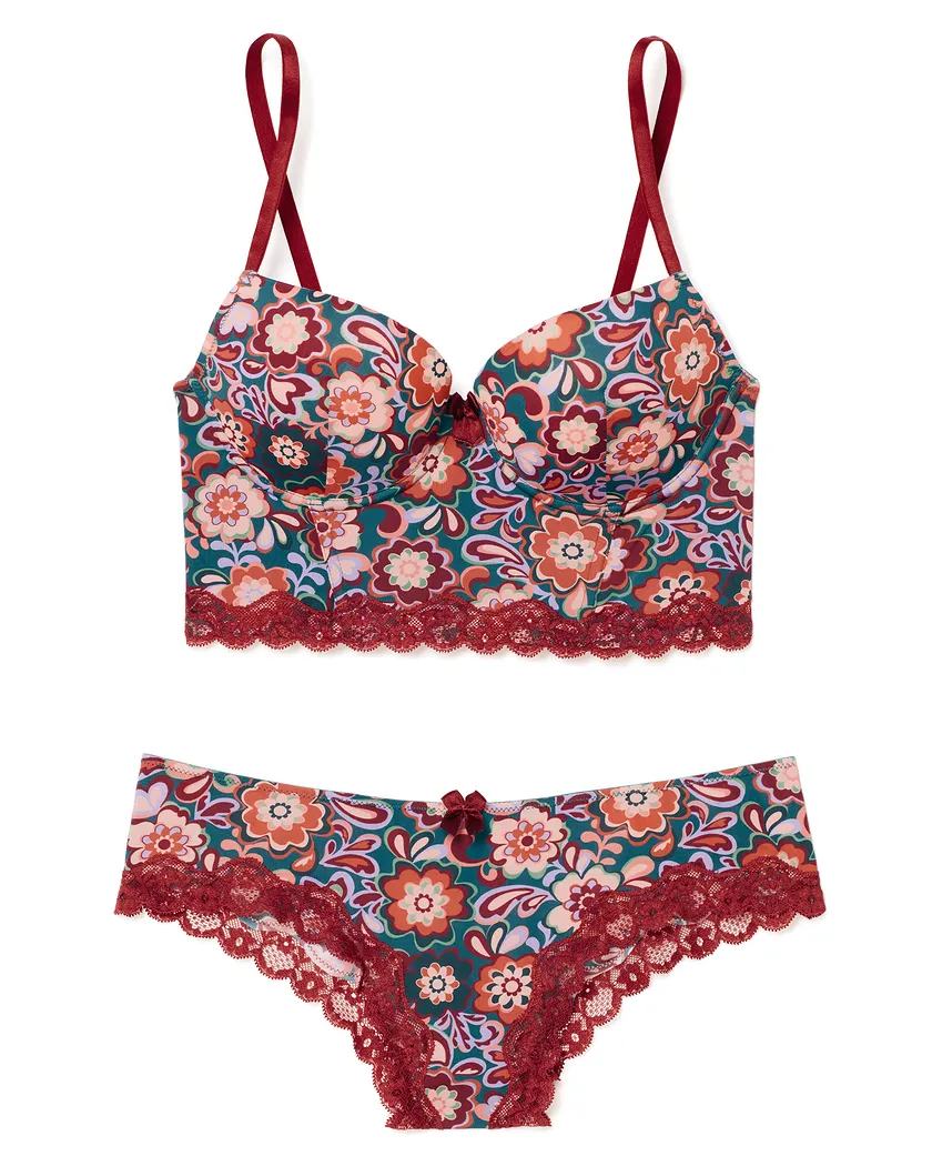 Meissa Floral Blue 8 Push Up bra bundle Still 3
