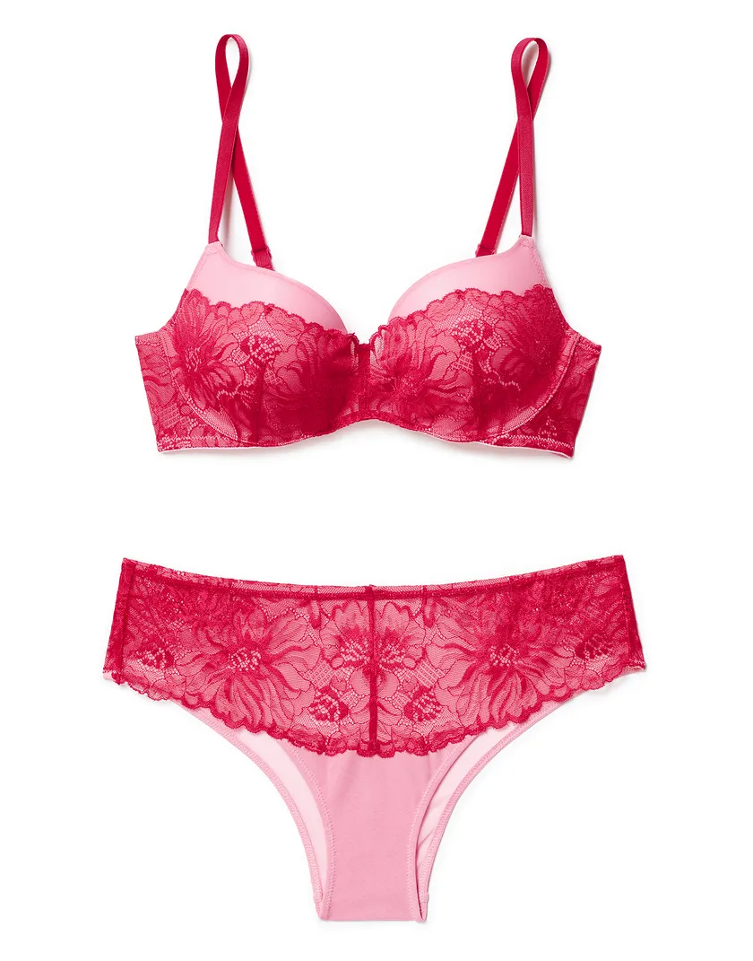 Cyla Medium Pink 2 Push Up bra bundle Still 3
