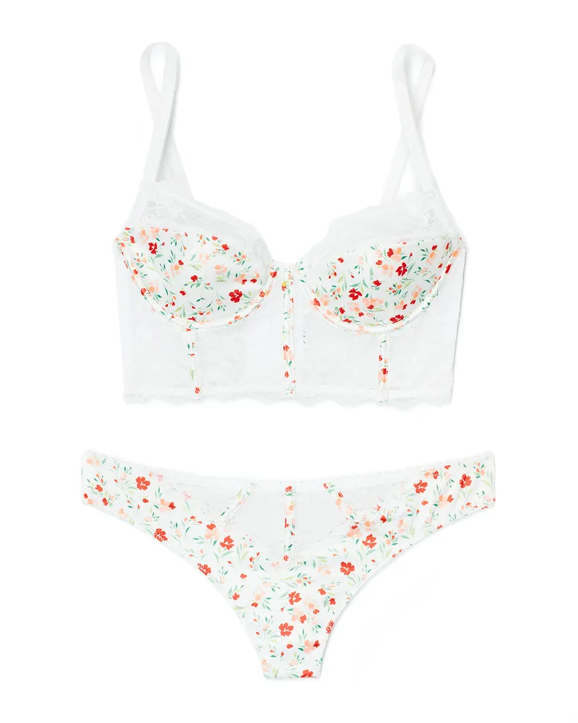 Lisette Floral White 3 Lightly Lined bra bundle Still 1