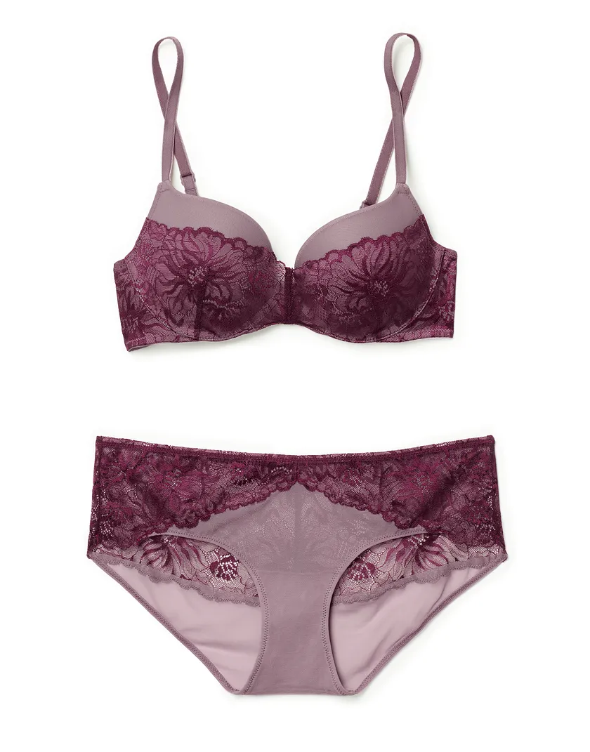 Cyla Dark Purple 4 Push Up bra bundle Still 1