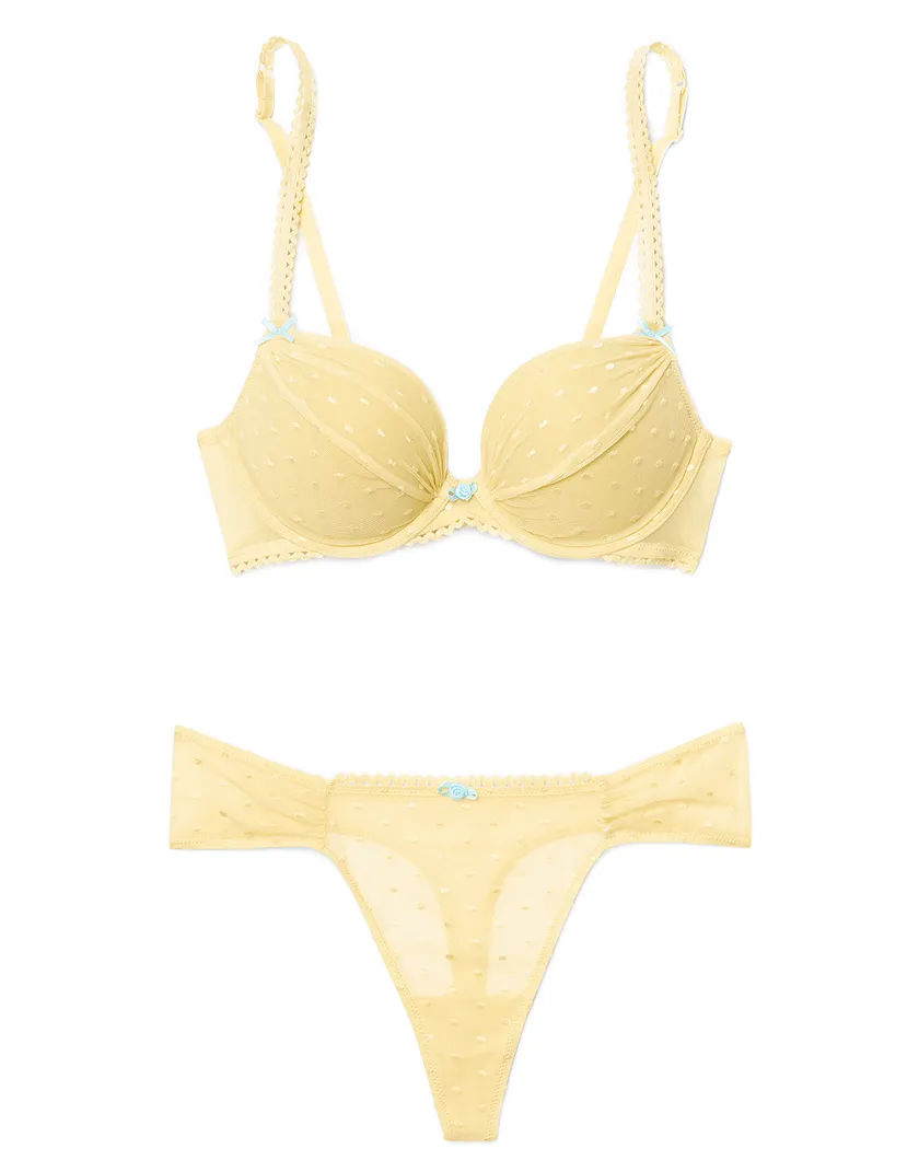 Stacy Light Yellow 2 Push Up bra bundle Still 1