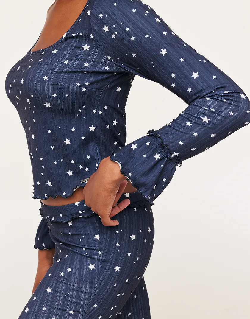 Audra Novelty Blue sleepwear bundle Model 1