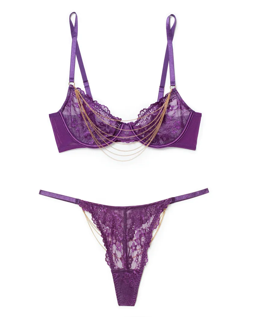 Elyza Dark Purple 2 Unlined bra bundle Still 3