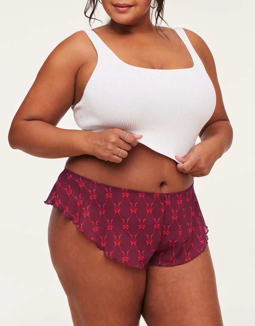 Graciela Cheeky Novelty Red Plus panty bundle Model 4