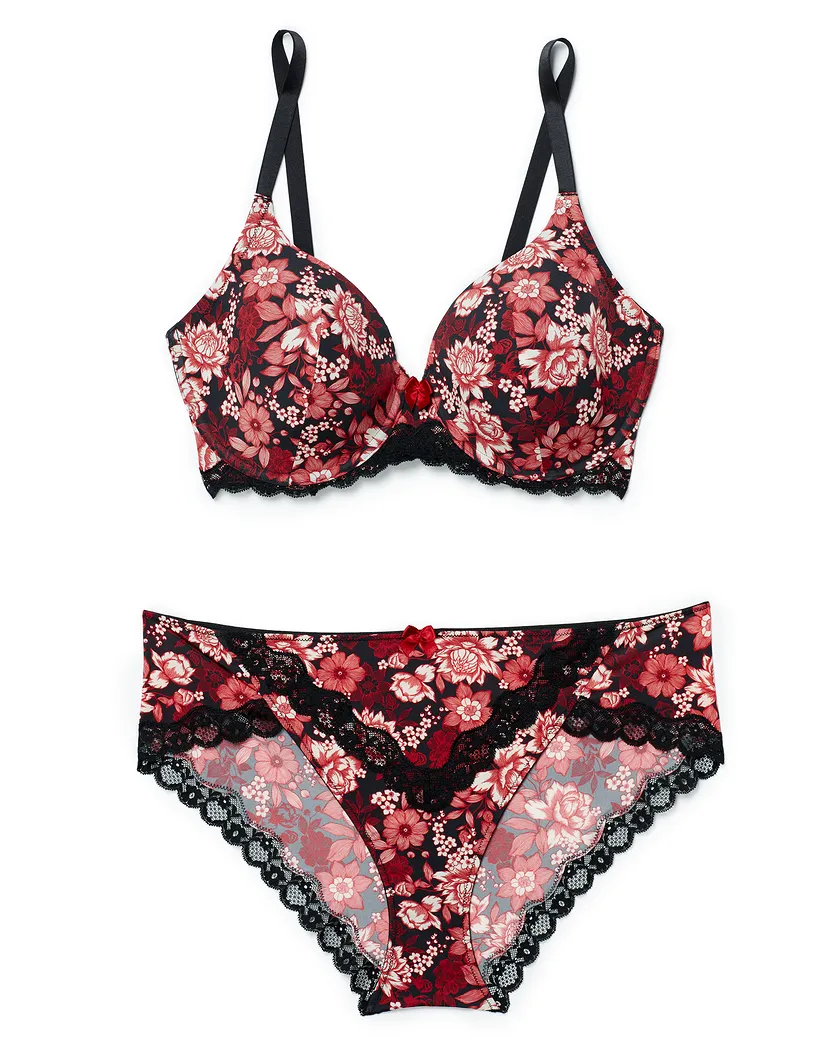 Nare Floral Black 6 Contour bra bundle Still 2