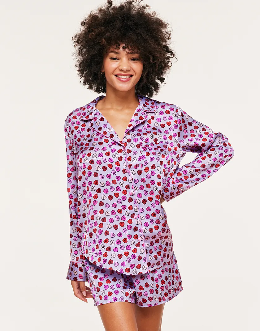 Sammi Heart Purple sleepwear bundle Model 2