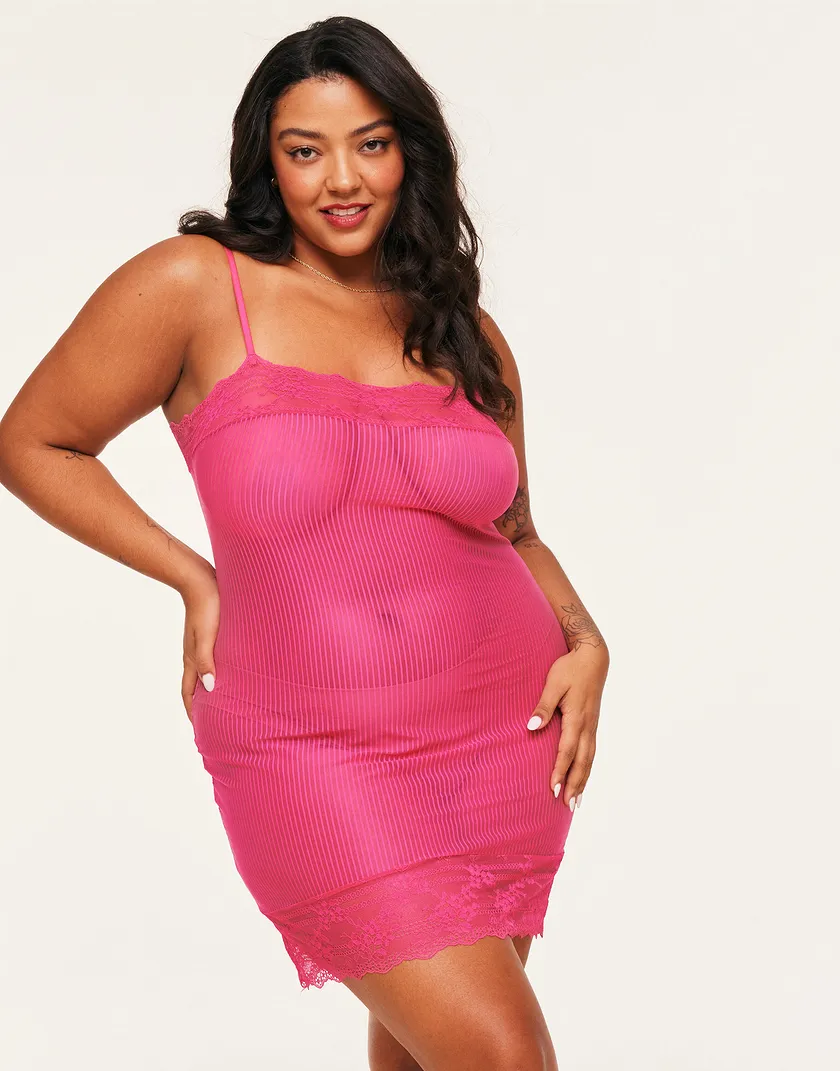 Jeanne Dark Pink Plus lingerie bundle Model 2