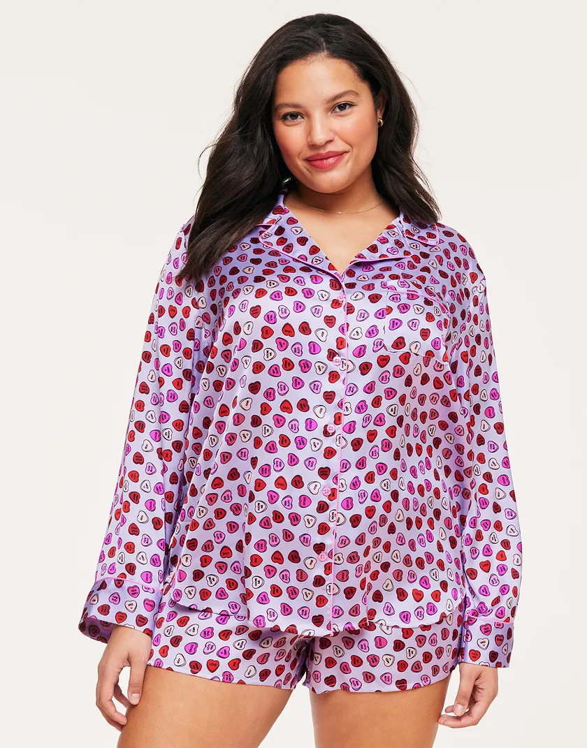 Sammi Heart Purple Plus sleepwear bundle Model 1