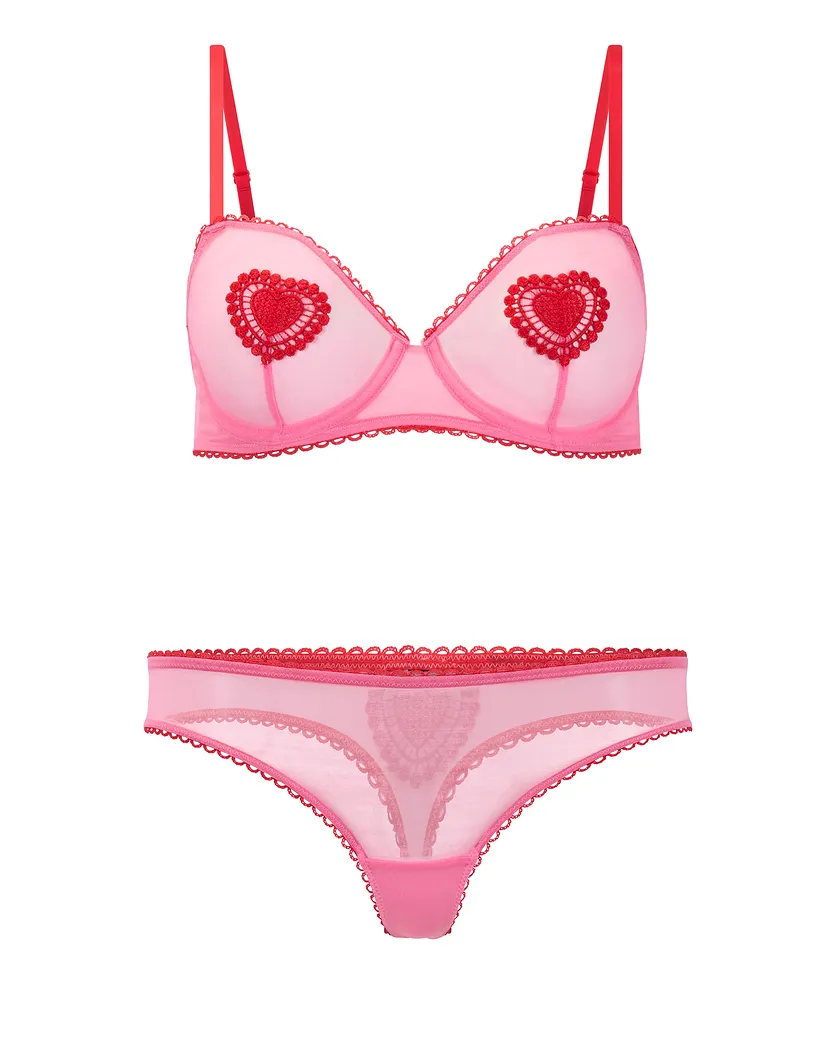 Alyshia Medium Pink 2 Unlined bra bundle Still 2