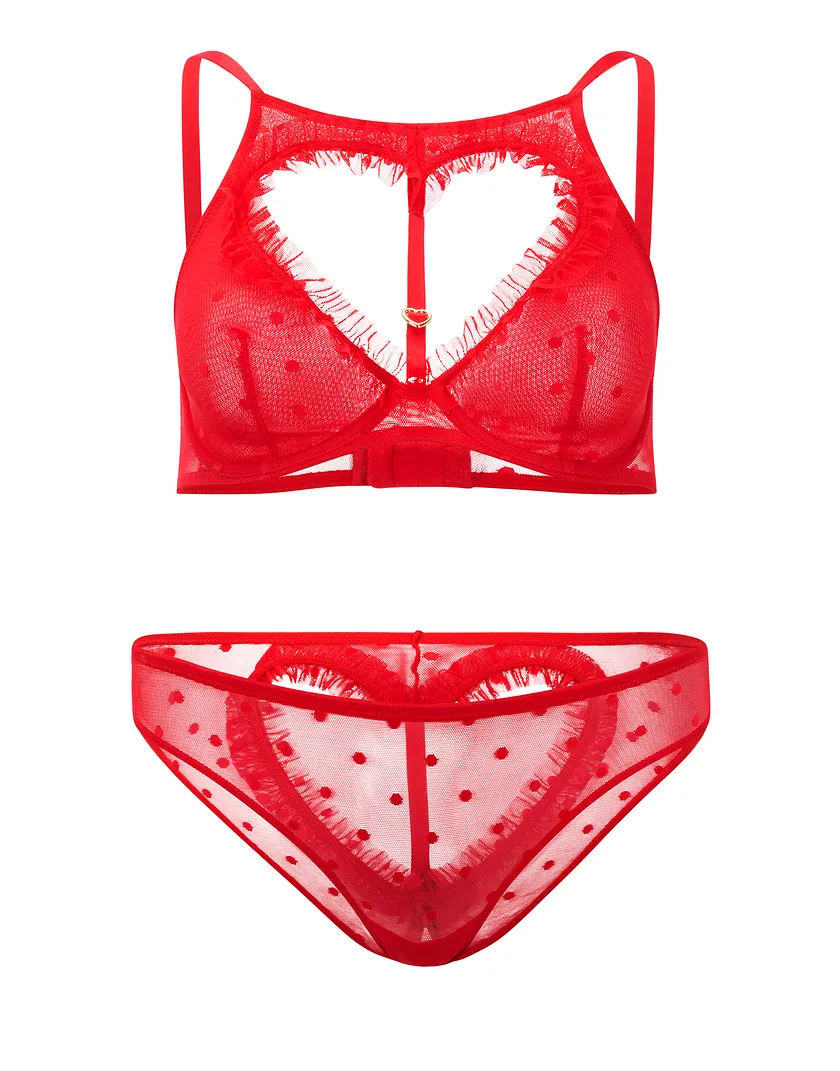 Kalila Dark Red 2 Unlined bra bundle Still 4