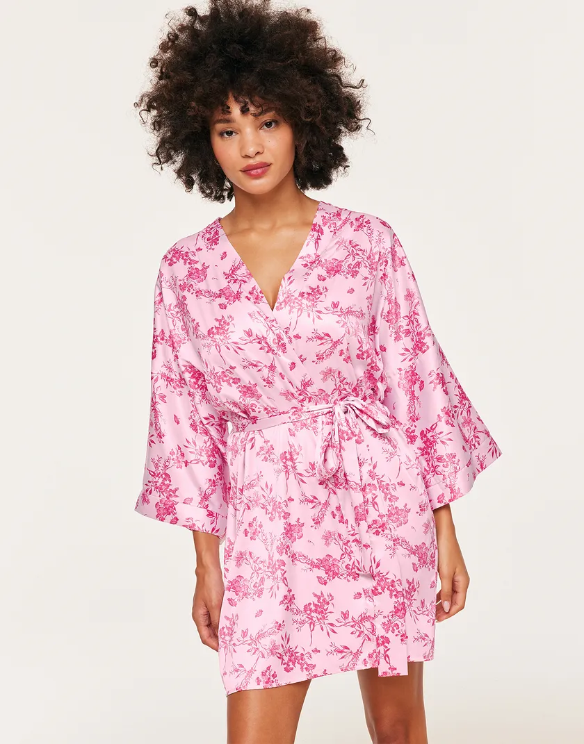 Izabella B1 Floral Pink sleepwear bundle Model 1
