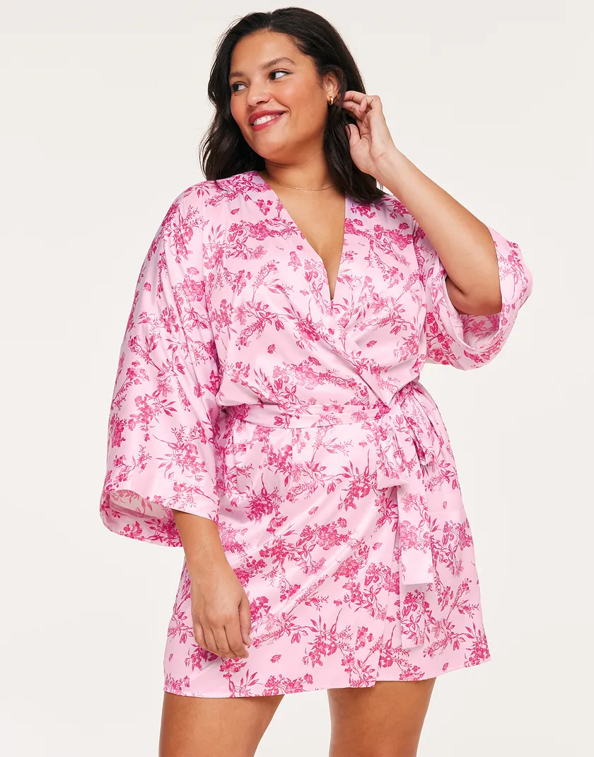 Izabella B1 Floral Pink Plus sleepwear bundle Model 2