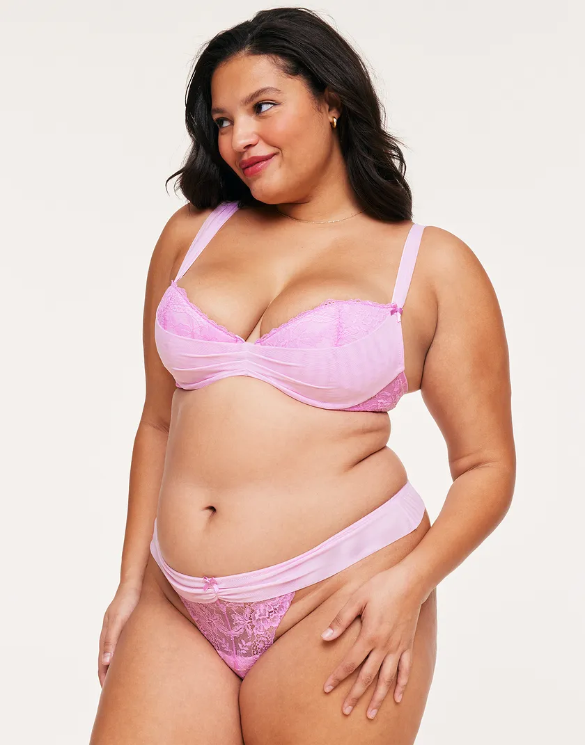 Clairabella Medium Pink 2 Plus Lightly Lined bra bundle Model 2