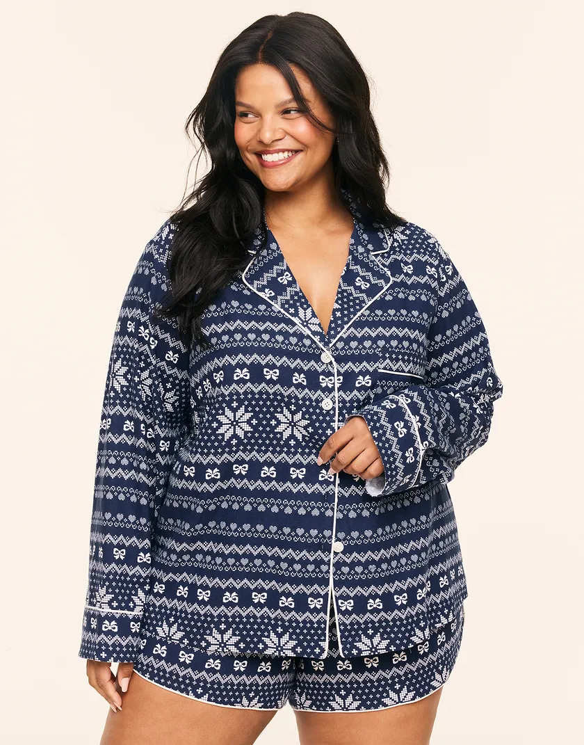 Cecelia Novelty Blue Plus sleepwear bundle Model 2