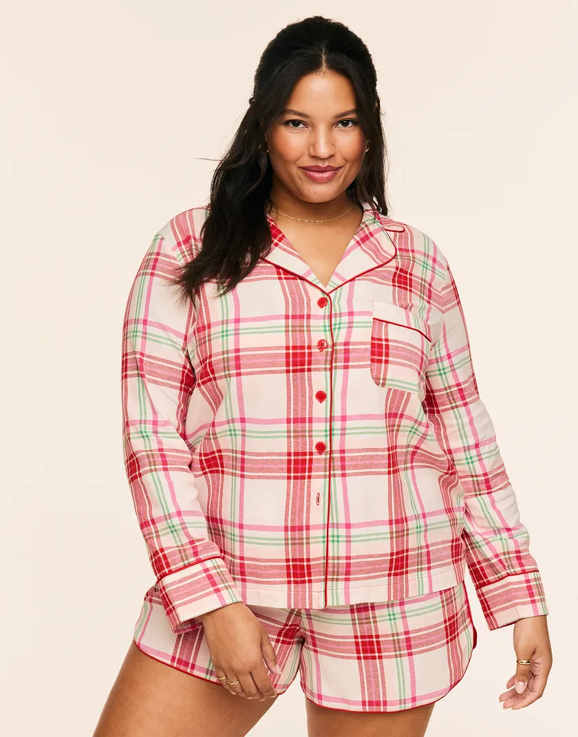 Cecelia Plaid Red 3 Plus sleepwear bundle Model 5