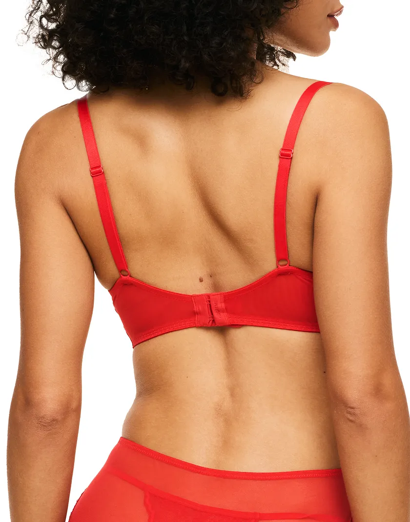 Margeaux Dark Red 2 Unlined bra bundle Model 4