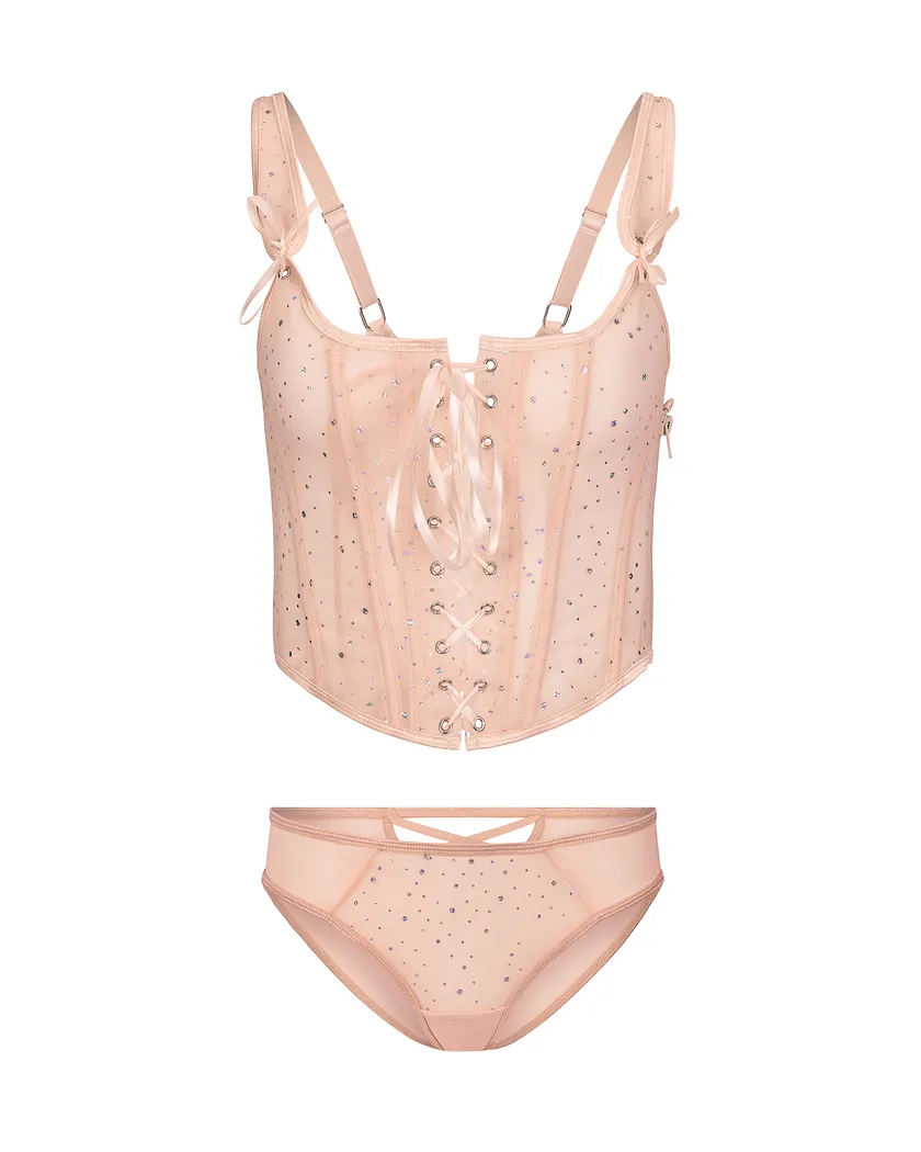 Diamond Light Beige Unlined corset bundle Still 3