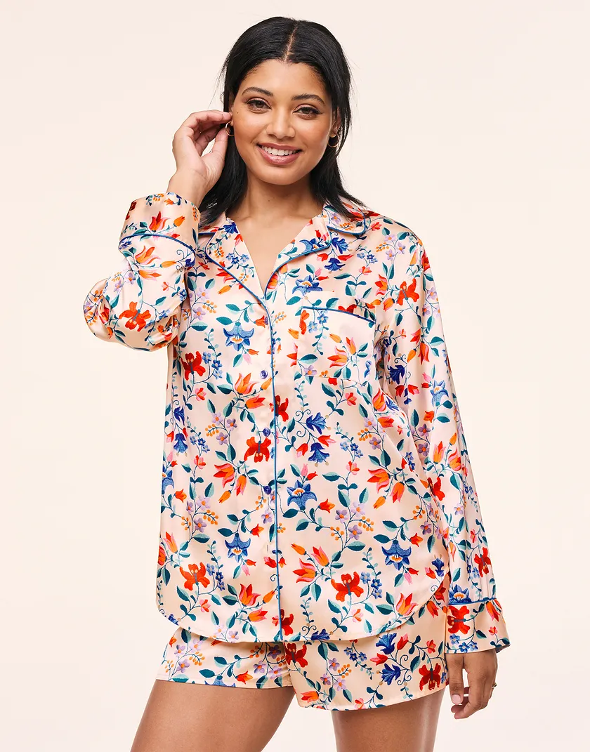Sammi Floral Beige sleepwear bundle Model 2