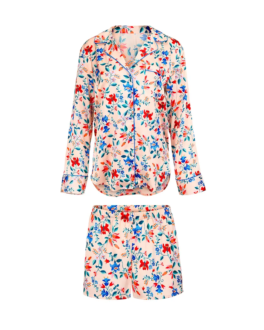 Sammi Floral Beige sleepwear bundle Still 3