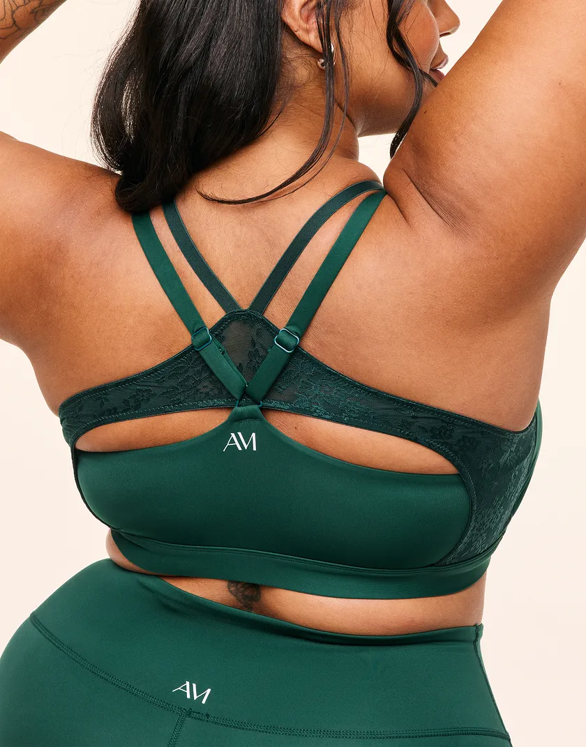 Mari Dark Green Plus Lightly Lined activewear bundle Model 5