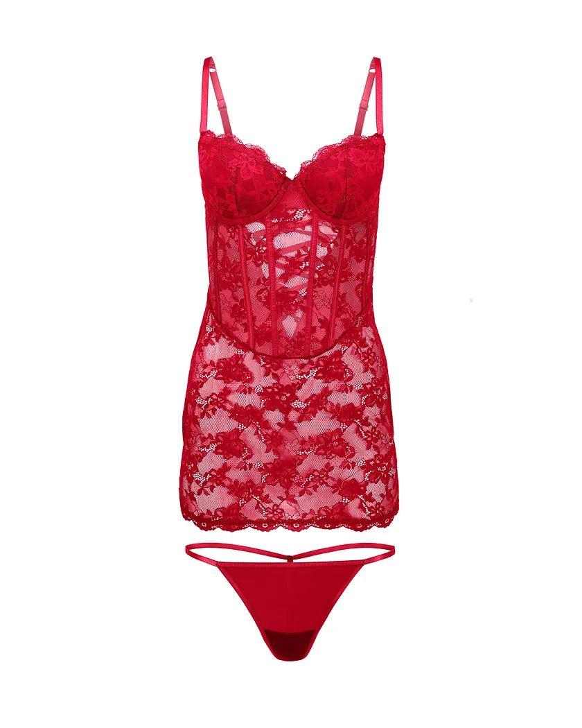 Brielle Dark Red Contour lingerie bundle Still 3