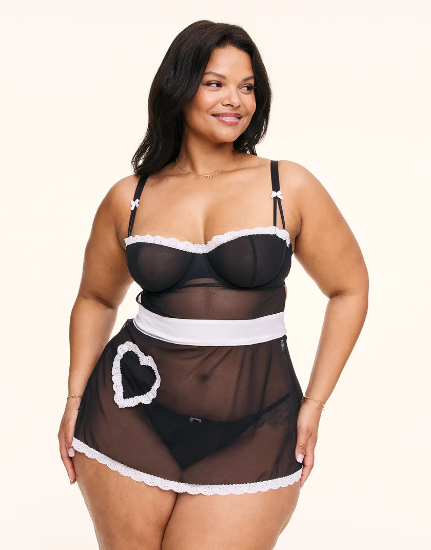 Lola Black Plus Unlined lingerie bundle Model 2