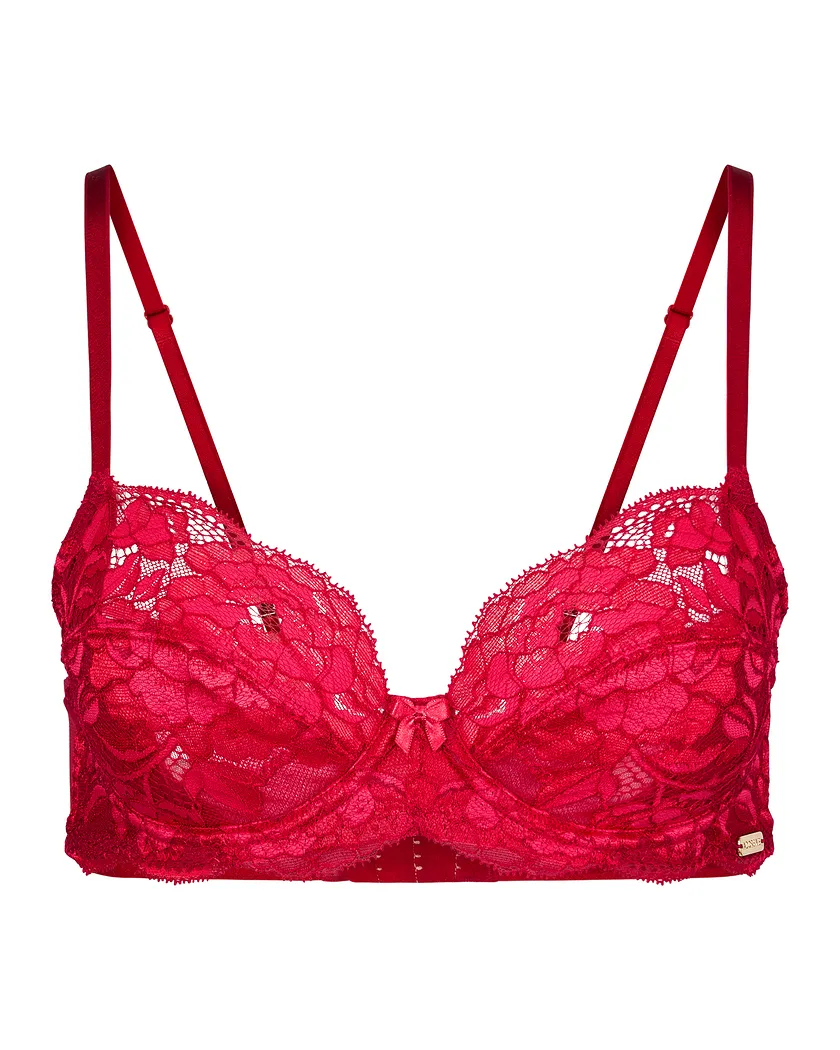 Chelsi Dark Red 2 Unlined bra bundle Still 3