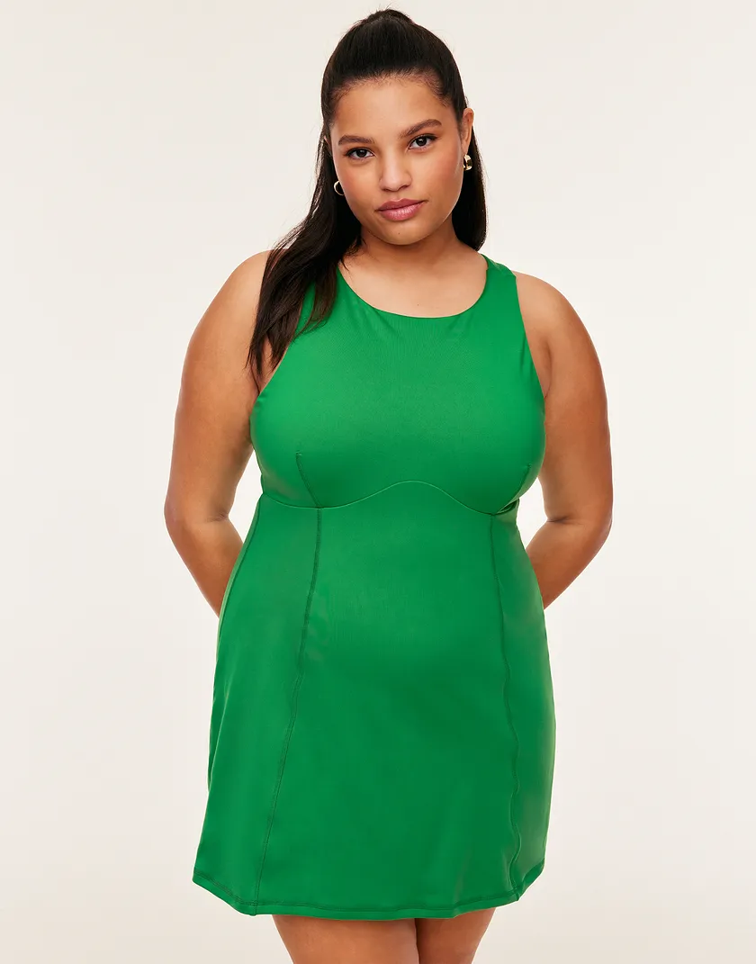 Daphnie Dark Green Plus Lined activewear bundle Model 2
