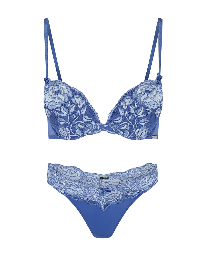 Jaya Dark Blue 2 Push Up bra bundle Still 1