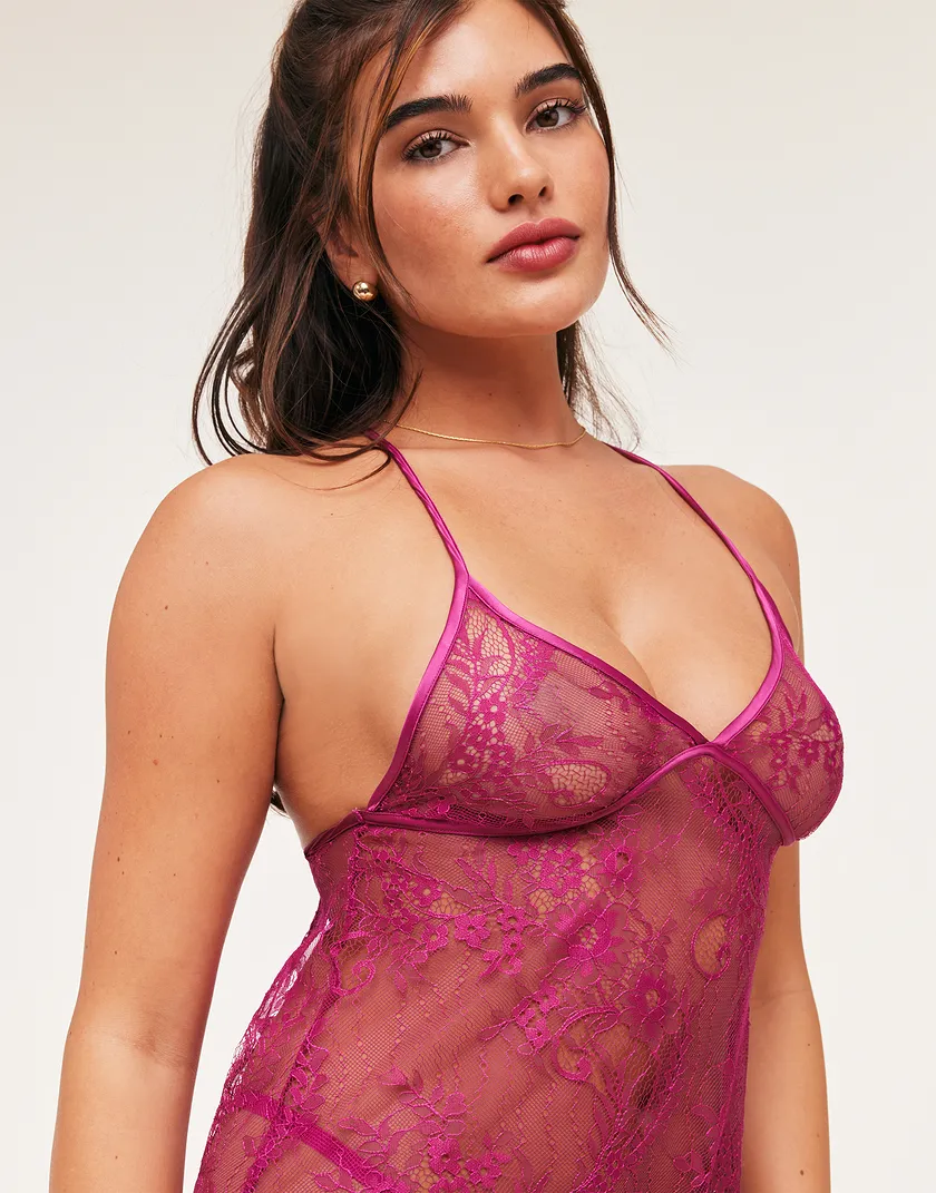 Addison Dark Pink lingerie bundle Model 4
